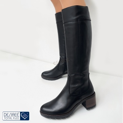 Bota Desiree Pele Conforto Rosy27 Preto