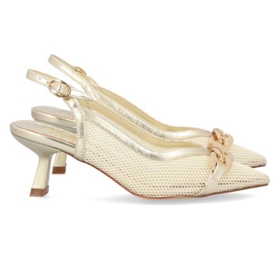 Sapato Azarey 578j620 Ouro