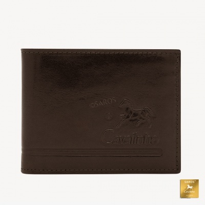 Carteira de Homem em pele Cavalinho 28610508 Castanho