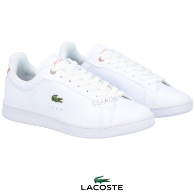 Sapatilha Lacoste Carnaby Pro Branco e Ouro