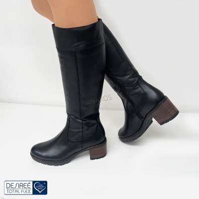 Bota Desiree Pele Conforto Rosy27 Preto