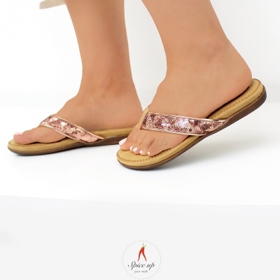 Chinelo Spiceup Su.19.021 Rosa Dourado