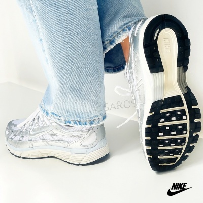 Sapatilha Nike P-6000 Bv1021 Branco E Prateado