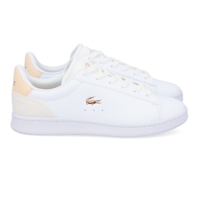 Sapatilha Lacoste Carnaby Set Jr 48suj0002 1y9 Branco Com Rosa