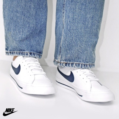 Sapatilha Nike Court Legacy Da5380 Branco E Azul