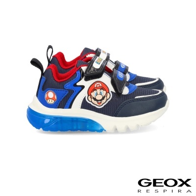 Sapatilha Geox Super Mario Luzes J46lb1 Azul