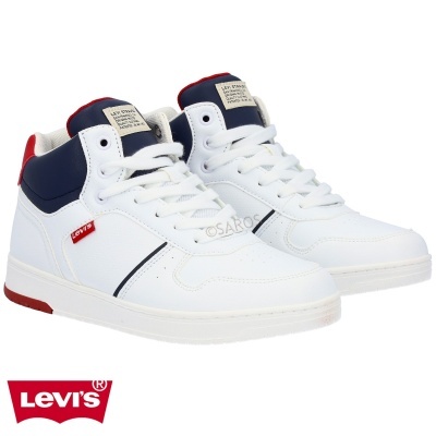 Sapatilha Levis Virv0073s Branco com vermelho e azul