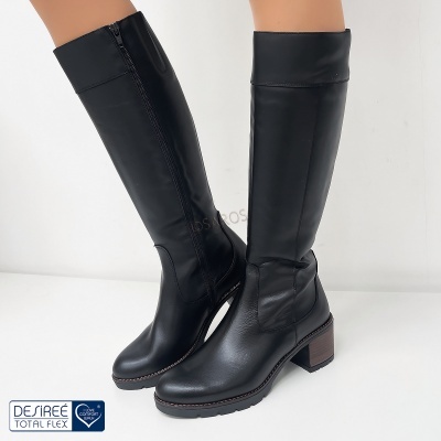 Bota Desiree Pele Conforto Rosy27 Preto