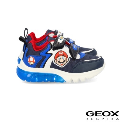 Sapatilha Geox Super Mario Luzes J46lb1 Azul