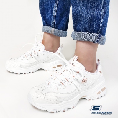 Sapatilha Skechers D'lites Fresh Start 11931 Branco com Dourado