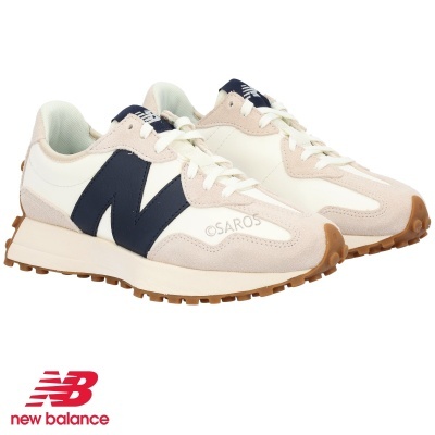 Sapatilha New Balance 327 Ws327 Kb Bege com Azul