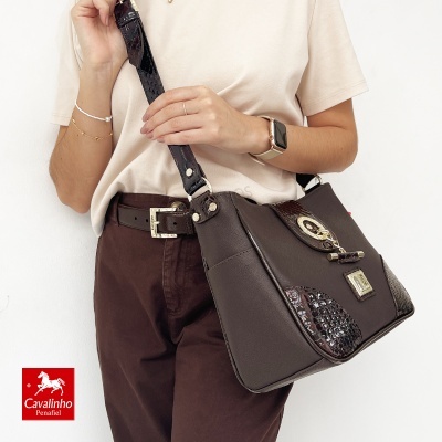 Bolsa Cavalinho Cherry Blossom 18810212 Castanho