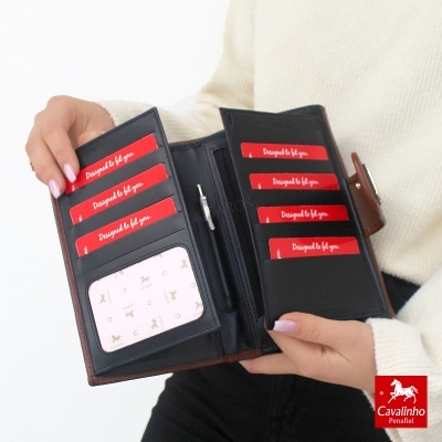 Carteira Cavalinho Poésie 26140206 Preto Mel