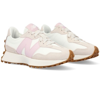 Sapatilha New Balance 327 WS327 OR Bege e Rosa