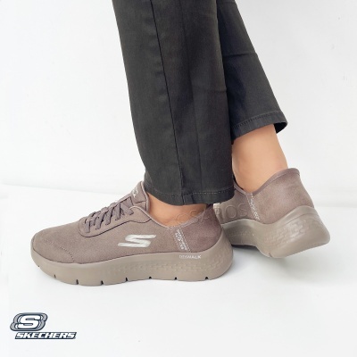 Sapatilha Skechers Slip Ins Go Walk Flex Mali 124837 Castanho