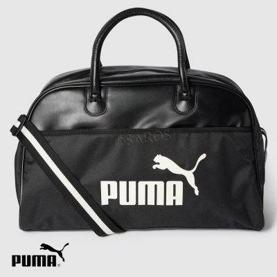 Bolsa desportiva preta Puma com logótipo branco