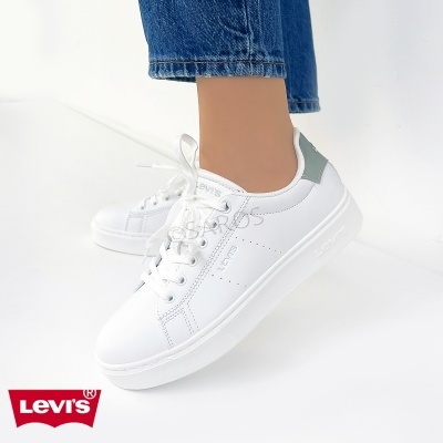 Sapatilha Levis Evelyn Veve0002s Branco E Prateado