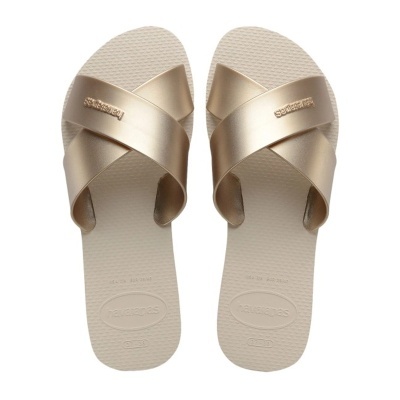 Chinelo Havaianas Aqua Metallic 4148866 Ouro