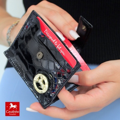 Porta-cartões Cavalinho Galope 28170576 Preto