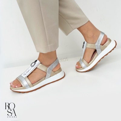 Sandalia Rosa Amada 494j210m Ouro