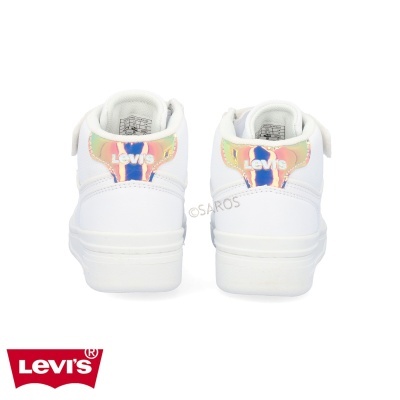 Sapatilha Levis Derck Mid Vder0022s Branco E Prateado