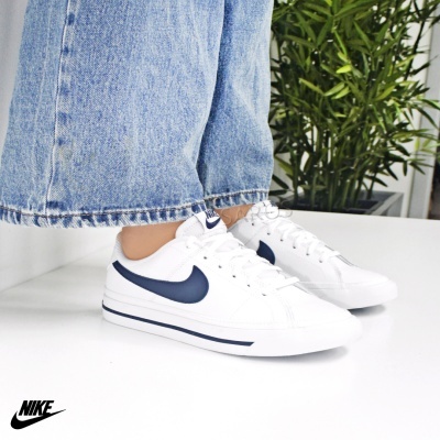 Sapatilha Nike Court Legacy Da5380 Branco E Azul