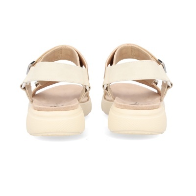 Sandálias femininas bege vista traseira