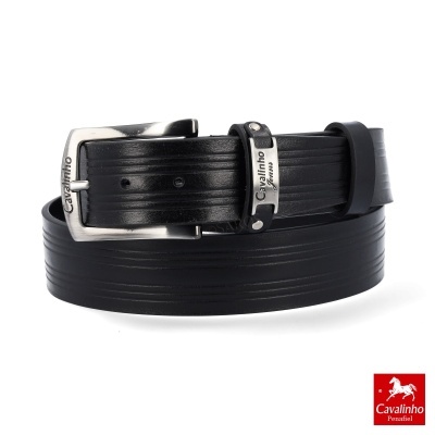 Cinto Cavalinho de homem em pele 58020508 em Preto