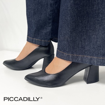 Sapato Piccadilly Safiano 745135 Preto