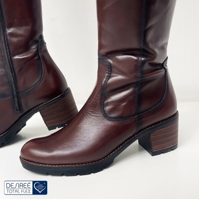 Bota Desiree Pele Conforto Rosy27 Castanho