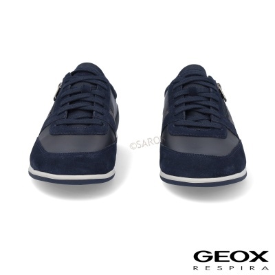 Sapatilhas azuis GEOX RESPIRA vistas de frente