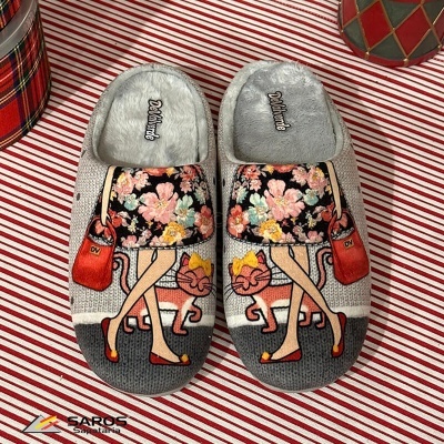 Chinelos (interior) Saros 6058 Cinza
