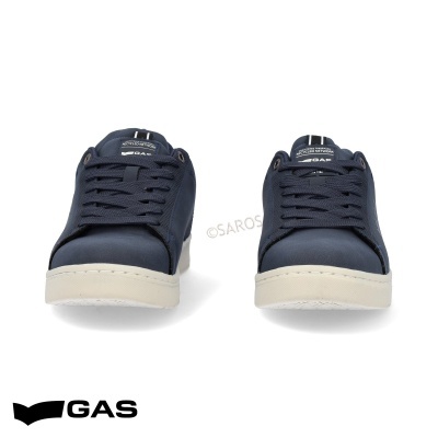 Sapatilhas azul escuro GAS com sola branca e logo