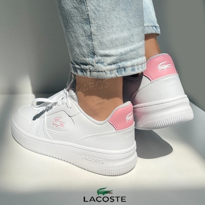 Sapatilha Lacoste L003 Set Jr 48suj0003 1y9 Branco Com Rosa