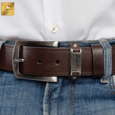 Cinto Cavalinho em pele 58020512 em Castanho