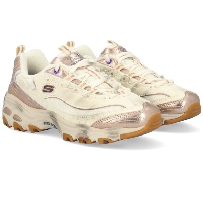 Sapatilha Skechers D'Lites Vintage 150245 Multi-bege