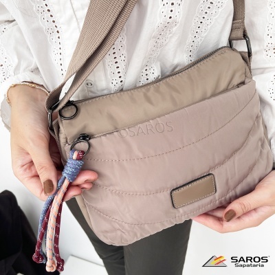 Mala De Tiracolo Saros Ly25141 Taupe
