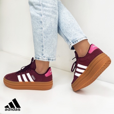 Sapatilha Adidas Vl Court Bold J Ih4780 Bordo