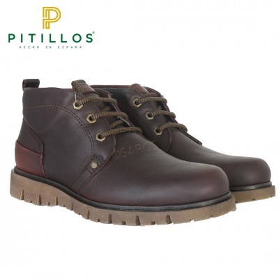 Botim de homem Pitillos em pele 4711 Castanho