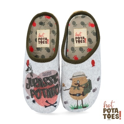 Chinelos Hot Potatoes Jurassic Potatoe 64643 Cinza