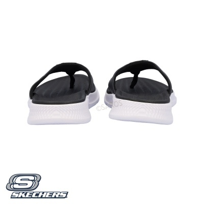 Chinelos Skechers Go Consistent Sandal - Synthwav 229035 Preto E Branco
