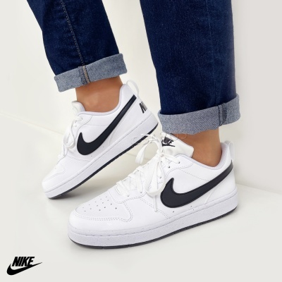 Sapatilha Nike Court Borough Dv5456 Branco E Preto