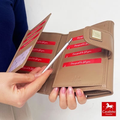 Carteira Cavalinho Poésie 26140206 Azul-bege