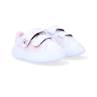 Sapatilha Adidas Minnie Jr8130 Branco Com Rosa