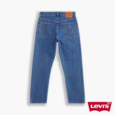 Calças de ganga Levi's azuis com bolsos traseiros e etiquetas