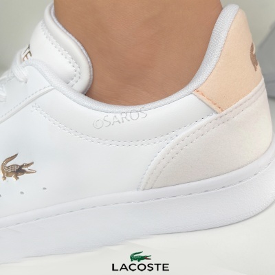 Sapatilha Lacoste Carnaby Set Jr 48suj0002 1y9 Branco Com Rosa