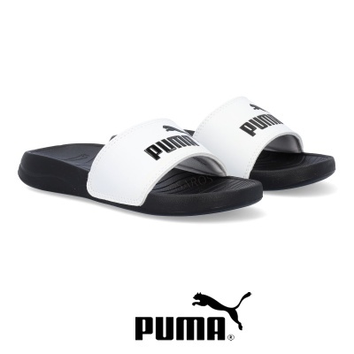 Chinelo Puma Popcat 372313 Branco E Preto