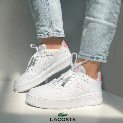 Sapatilha Lacoste L003 Set Jr 48suj0003 1y9 Branco Com Rosa