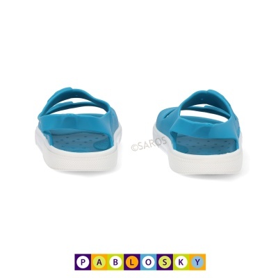 Sandálias infantis azuis com base branca PABLOSKY