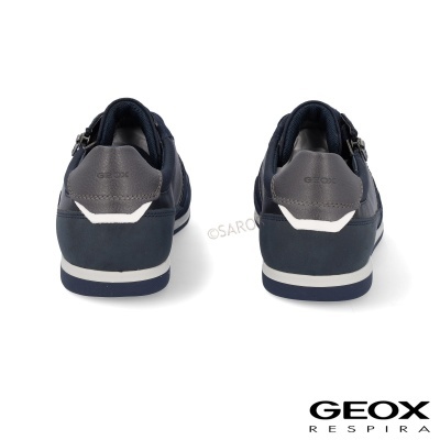 Sapatilhas Geox Respira azuis escuro vistas de trás